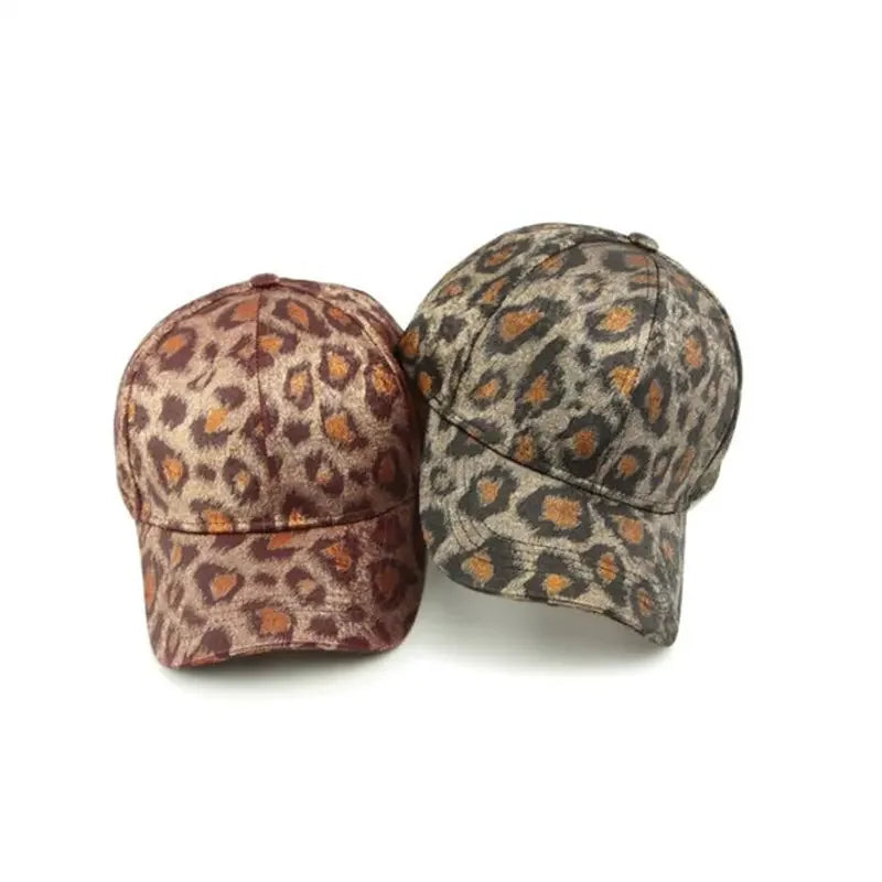 Spring And Summer Polyester Leopard Print Casquette Baseball Cap
