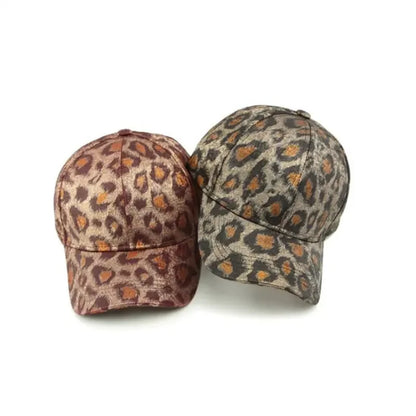 Spring And Summer Polyester Leopard Print Casquette Baseball Cap