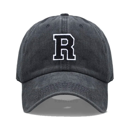 Initial Letter A-Z Embroider Baseball Cap