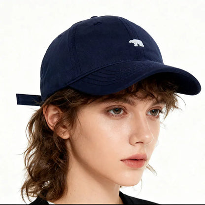 Polar Bear Embroidered Baseball Cap, Sun Protection, Stylish And Versatile For Men And Women