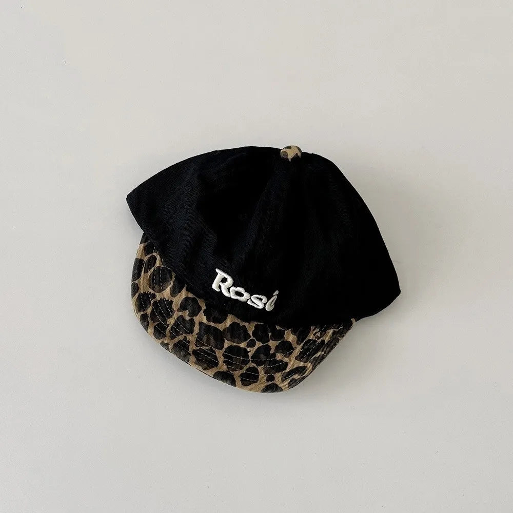 Cute Versatile Baby Baseball Cap Leopard Print Soft Visor Toddler Hat