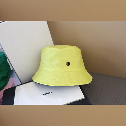 Solid Color Summer New Fisherman Hat Versatile Women Basin Hat