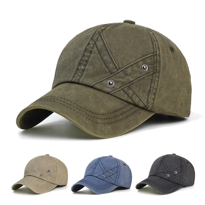 Four Seasons Washed Cotton Baseball Cap Men Women