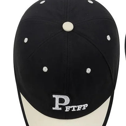 Korean Version Of Simple Short Brim Embroidered Letter Baseball Cap, Fresh and Sweet Couple's Color Matching Cap