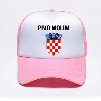 Funny Gift Beer Please In Croatian hat Hrvatska Croatia Souvenir Gift Baseball Cap Men
