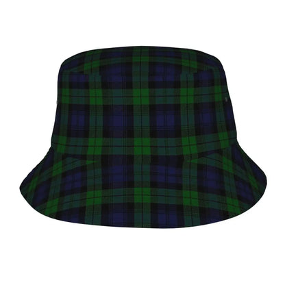 Purple Scottish Tartan Plaid Bucket Hat Panama Hat