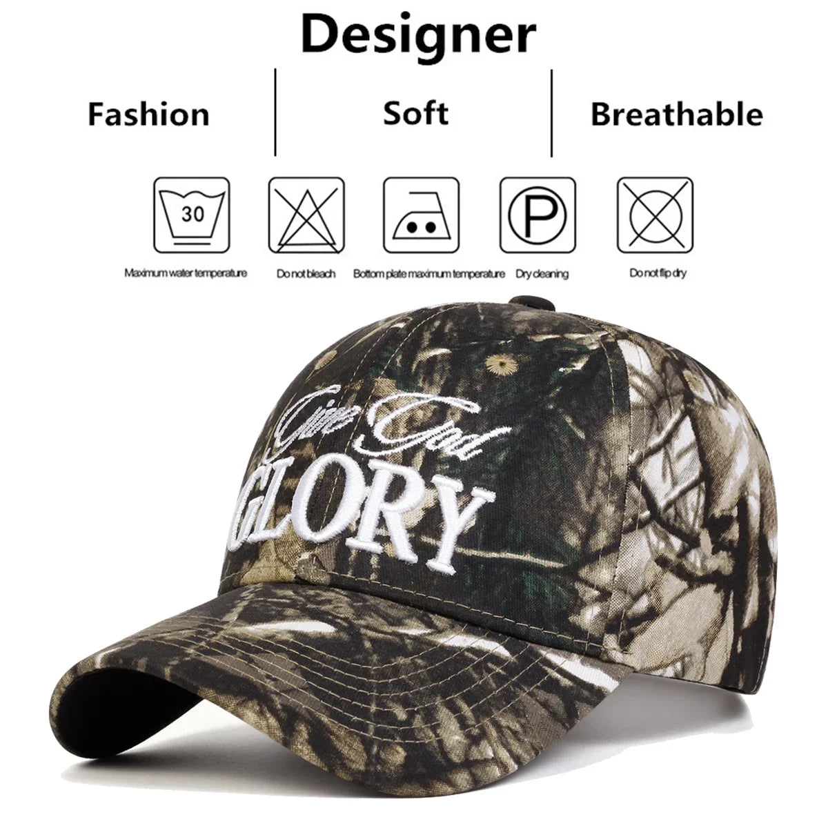 Unisex Give God Glory Letter Embroidery Baseball Caps Spring and Autumn