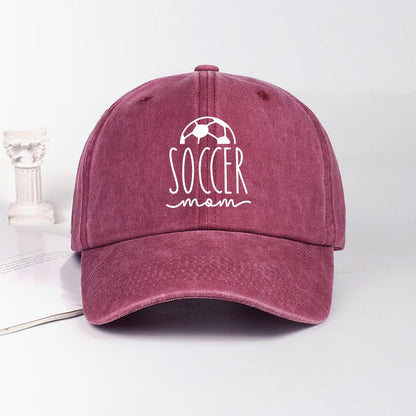 Soccer Mom Print Washed Baseball Cap For Moms