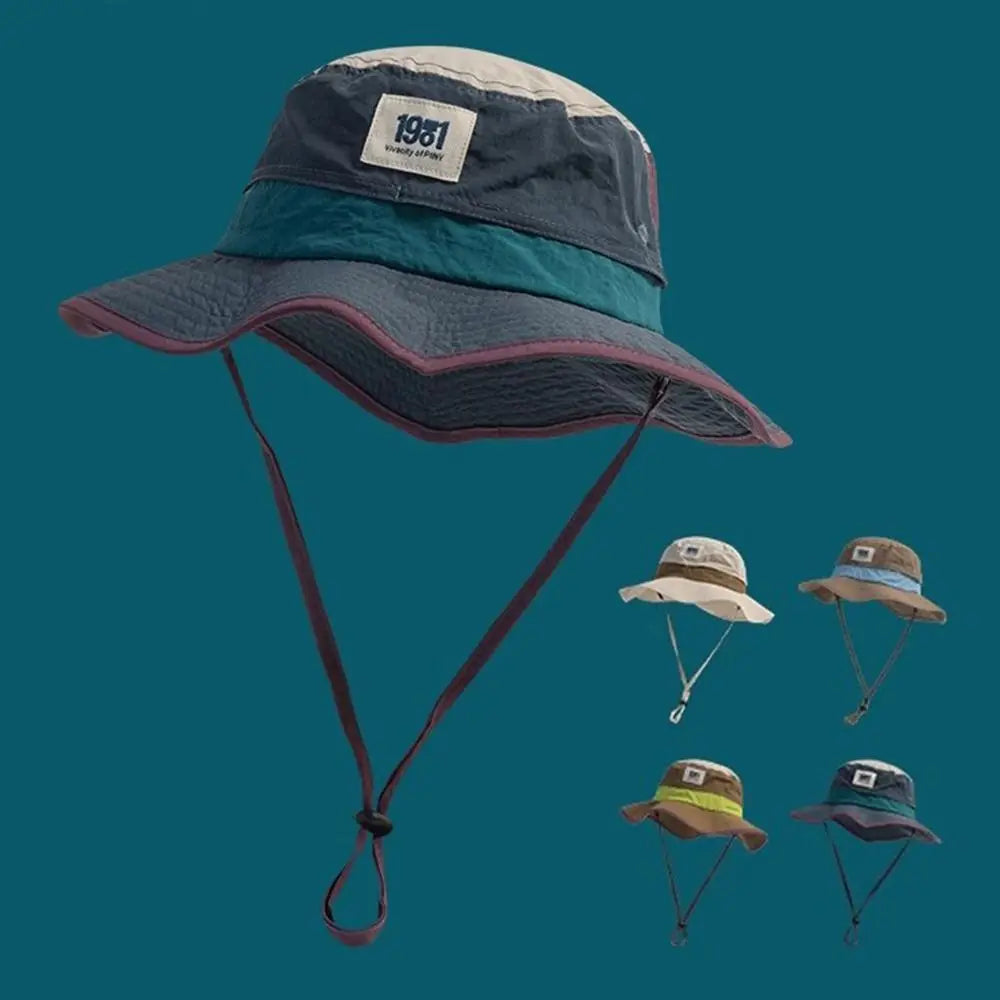 Summer Wide Brim Bucket Hat Sun Protection Quick-Dry Panama Hat