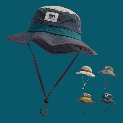 Summer Wide Brim Bucket Hat Sun Protection Quick-Dry Panama Hat