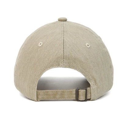 New Spring 100% Cotton Washable Baseball Caps For Men
