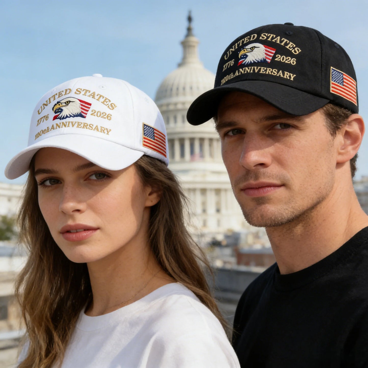 Unisex Cap American 250th Anniversary 1776-2026 Embroidered Eagle Baseball Cap