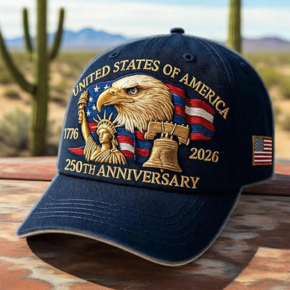 United States 250th Anniversary Cap Washed Cotton Baseball Cap
