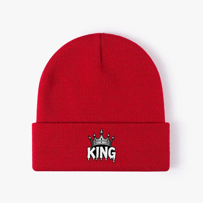 Crown Graphic Beanie Hat Warm Knit Skull Cap