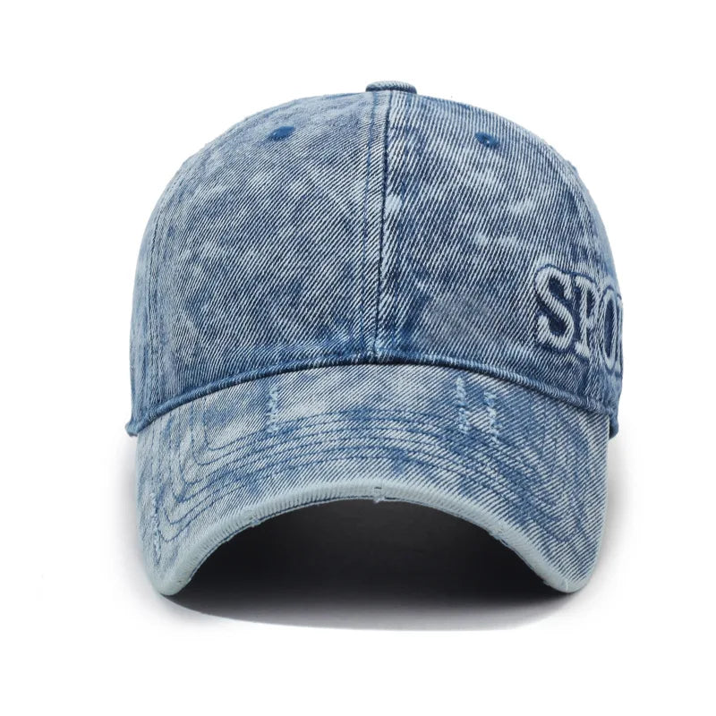 Four Season Washed Denim Sport Baseball Cap
