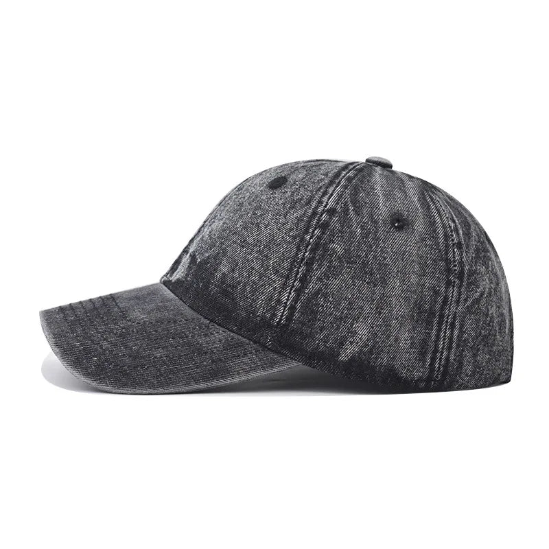 Denim Baseball Cap Men Women Vintage Cotton Jeans Blue Sun Hats