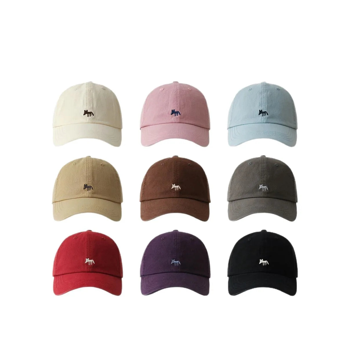 2026 New Cute Little Fox Embroidered Baseball Cap