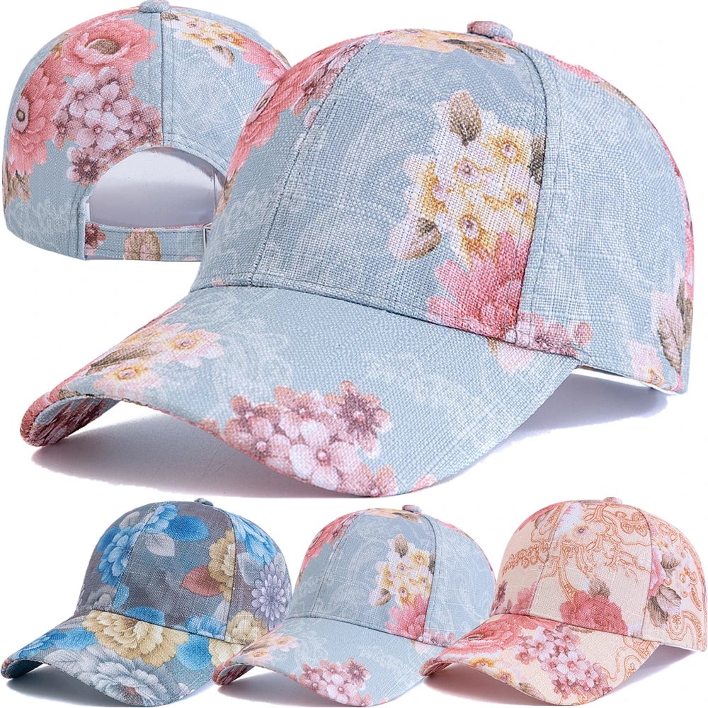 Style Women's Flower Pattern Baseball Cap
