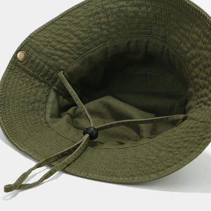 Custom Summer Retro Washed Cotton Patchwork Bucket Hat