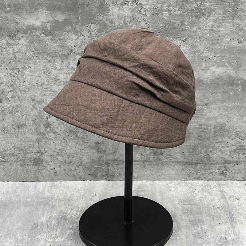 Slouchy Newsboy Cap Linen Summer Cap Casual Women Sun Cap