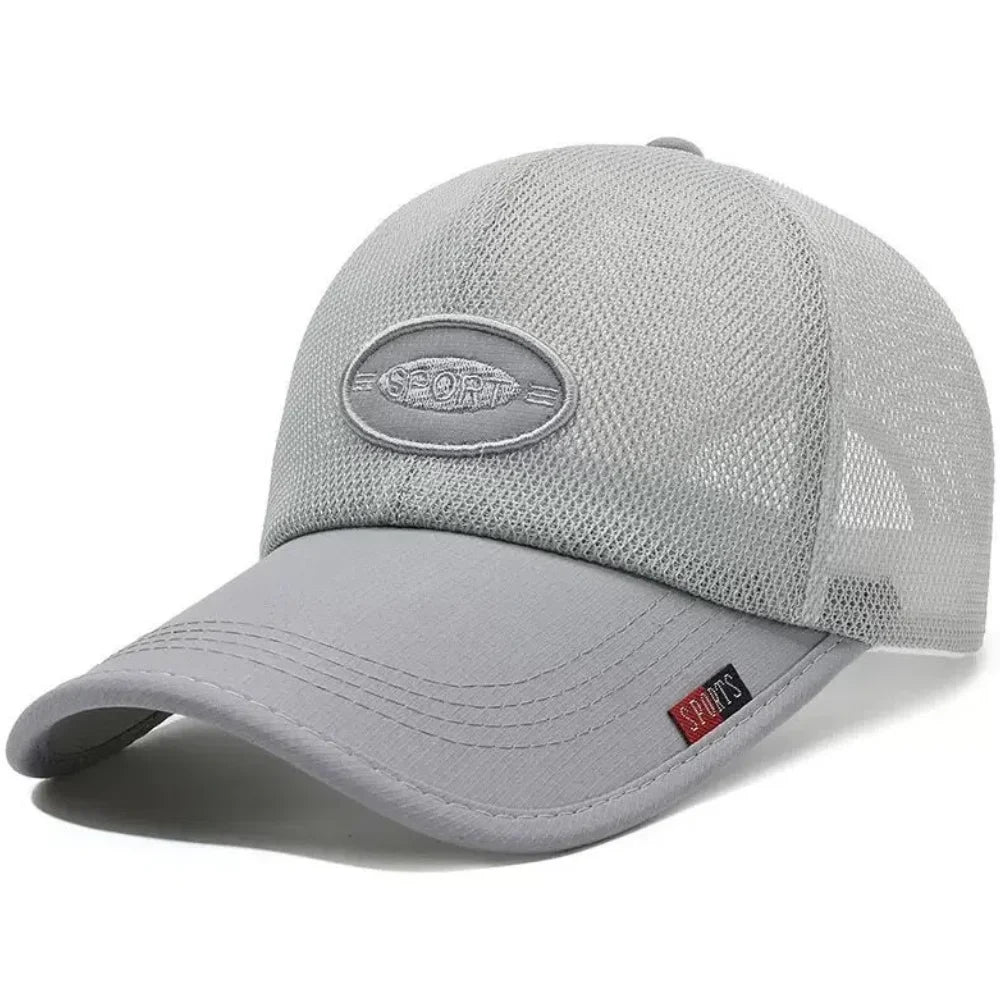 Unisex Long-Brim Mesh Baseball Cap For Men Female
