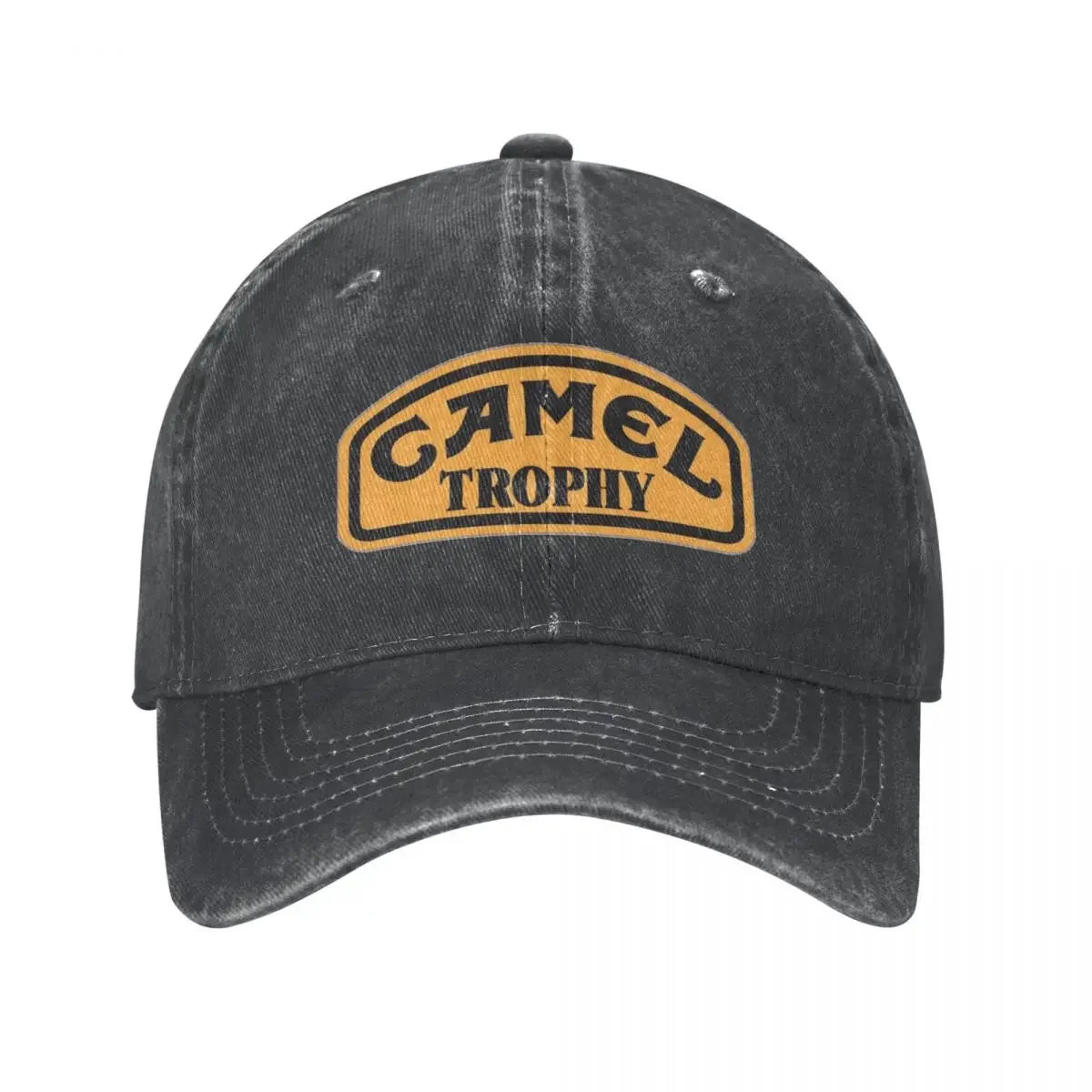 Camel Trophy Classic Logo Baseball Cap Vintage Distressed Denim Washed Snapback Cap