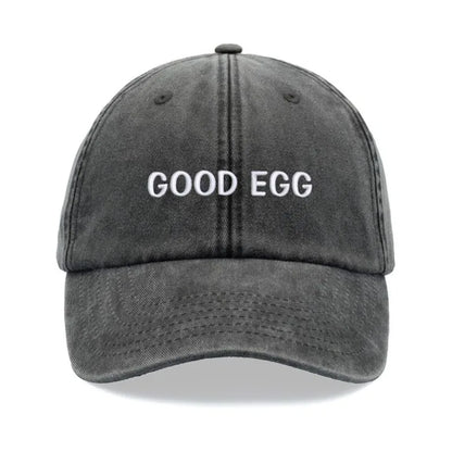 1pc "Good Egg" Baseball Cap Vintage Washed Unisex Dad Hat