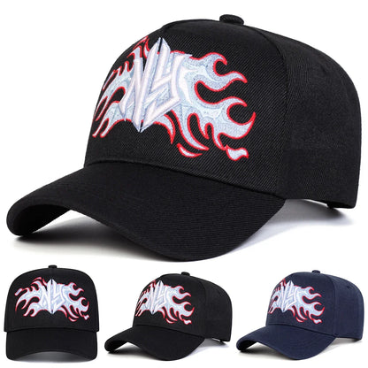 Unisex NY Flame Embroidery Baseball Caps Spring Autumn