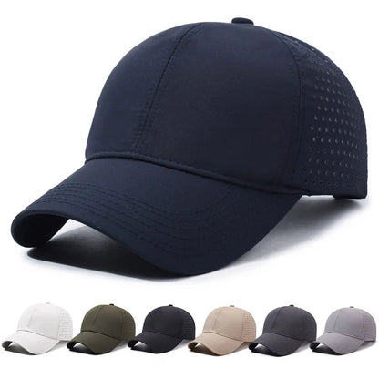 Cycling Baseball Cap Mesh Breathable Sun Hat Quick Dry Lightweight Fishing UV Protection Outdoor Summer Casual Cap