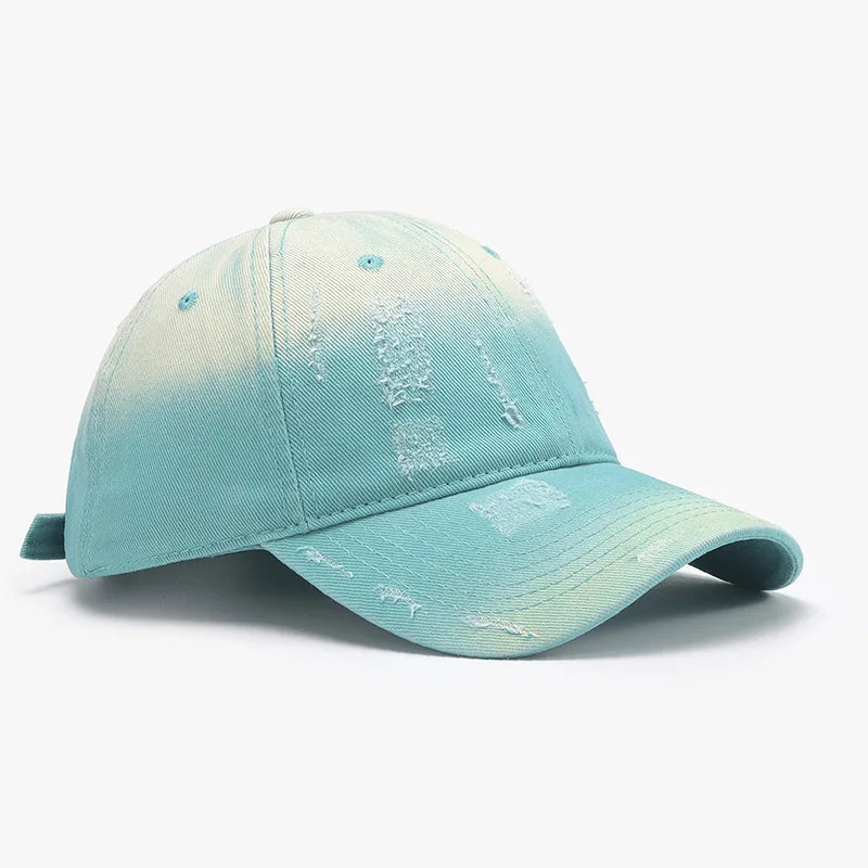 Gradient Distressed Soft-Top Men's Baseball Cap