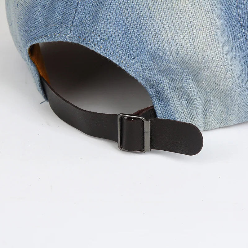 Men's And Women's Baseball Caps Washed Denim Hats
