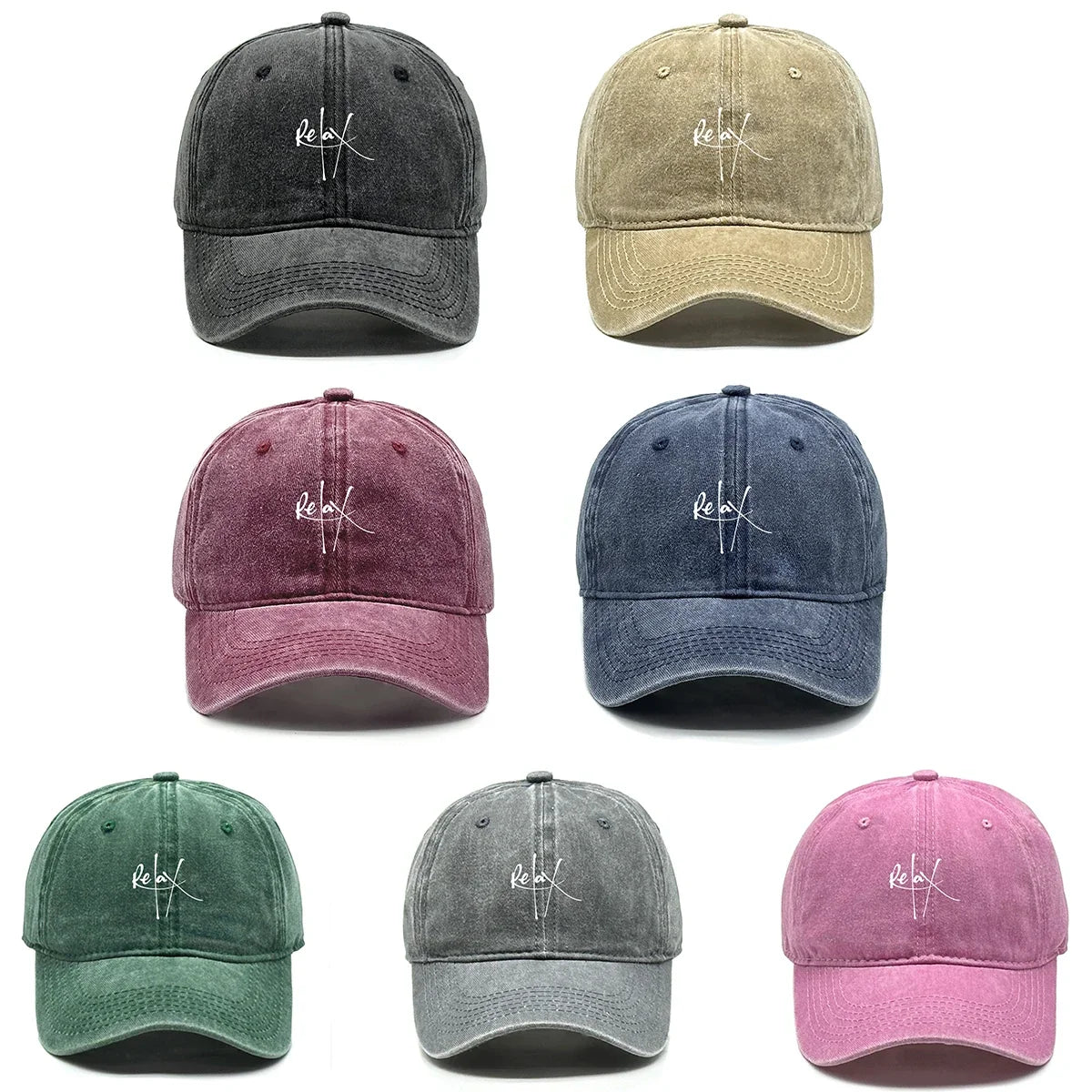 Relax Print Snapback Baseball Caps Mesh Hat