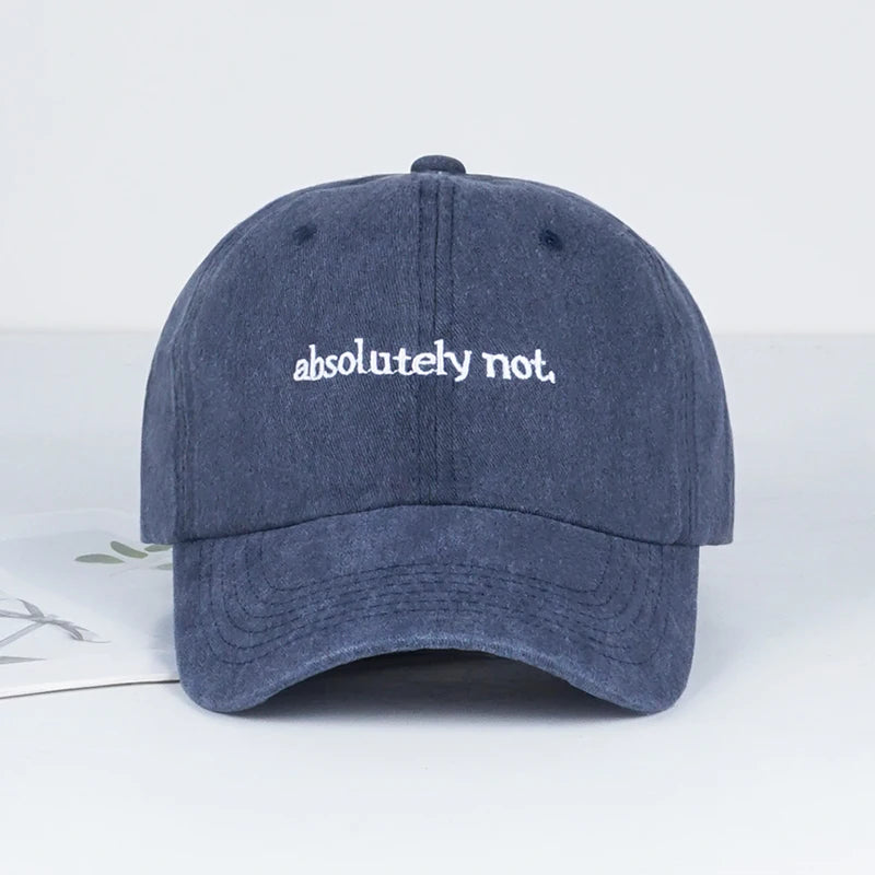 MLFO Absolutely Not Embroidered Washed Baseball Cap Lightweight Breathable and Adjustable Unisex Hat
