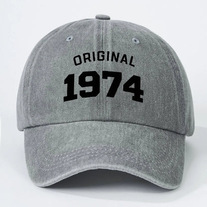 Personalized Cotton Original Born In 1974 Funny Birthday Gift Baseball Cap