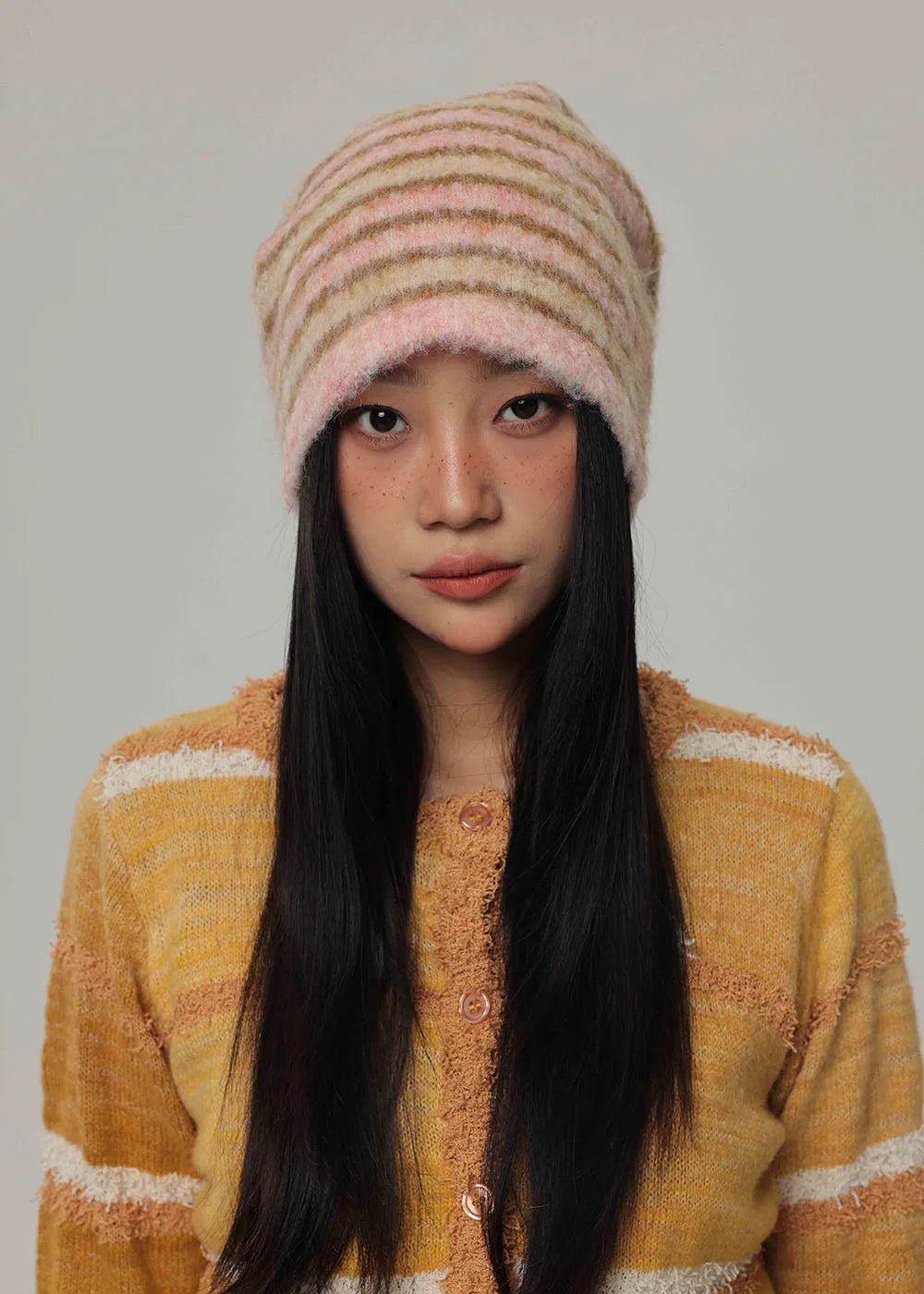 Striped Knitted Beanies Hats For Women & Men