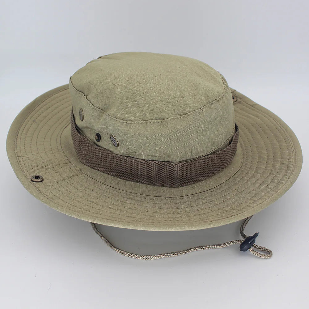 Camouflage Tactical Bucket Hat Summer Men Boonie Hat Outdoor