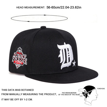 Unisex D Letter Side Dummy Fresh Embroidery Hip-hop Hats Spring