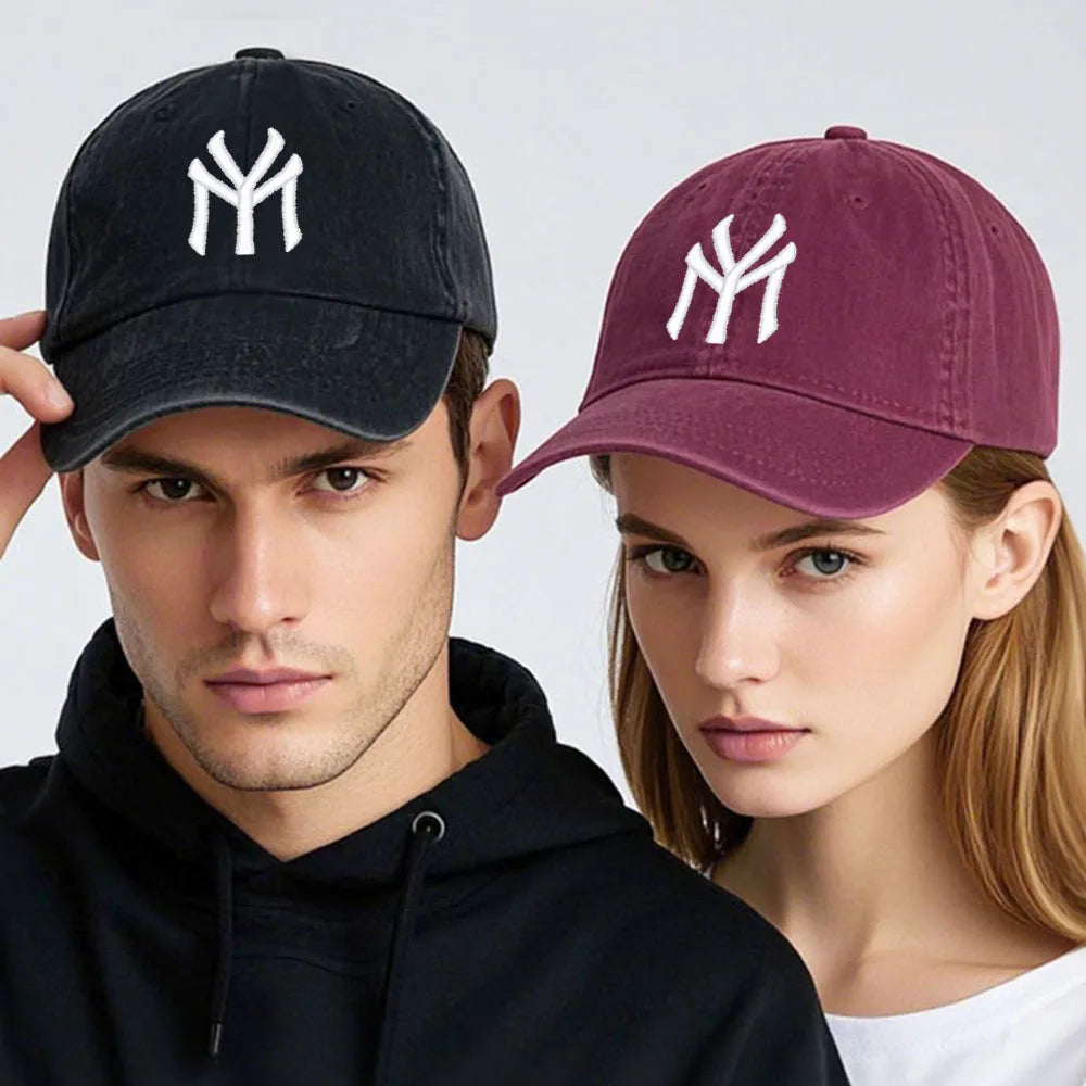 Letter MY Embroidery Baseball Cap Women Men Adjustable