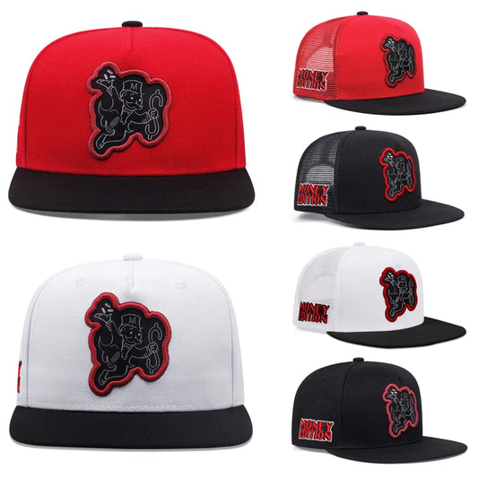 Poker Money Flat Edge Hat Mesh Hat Men's Fashion Street Hip Hop Hat Women's Baseball Hat