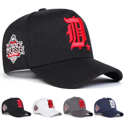Unisex Gothic D Letter Embroidery Side Dummy Fresh Baseball Caps