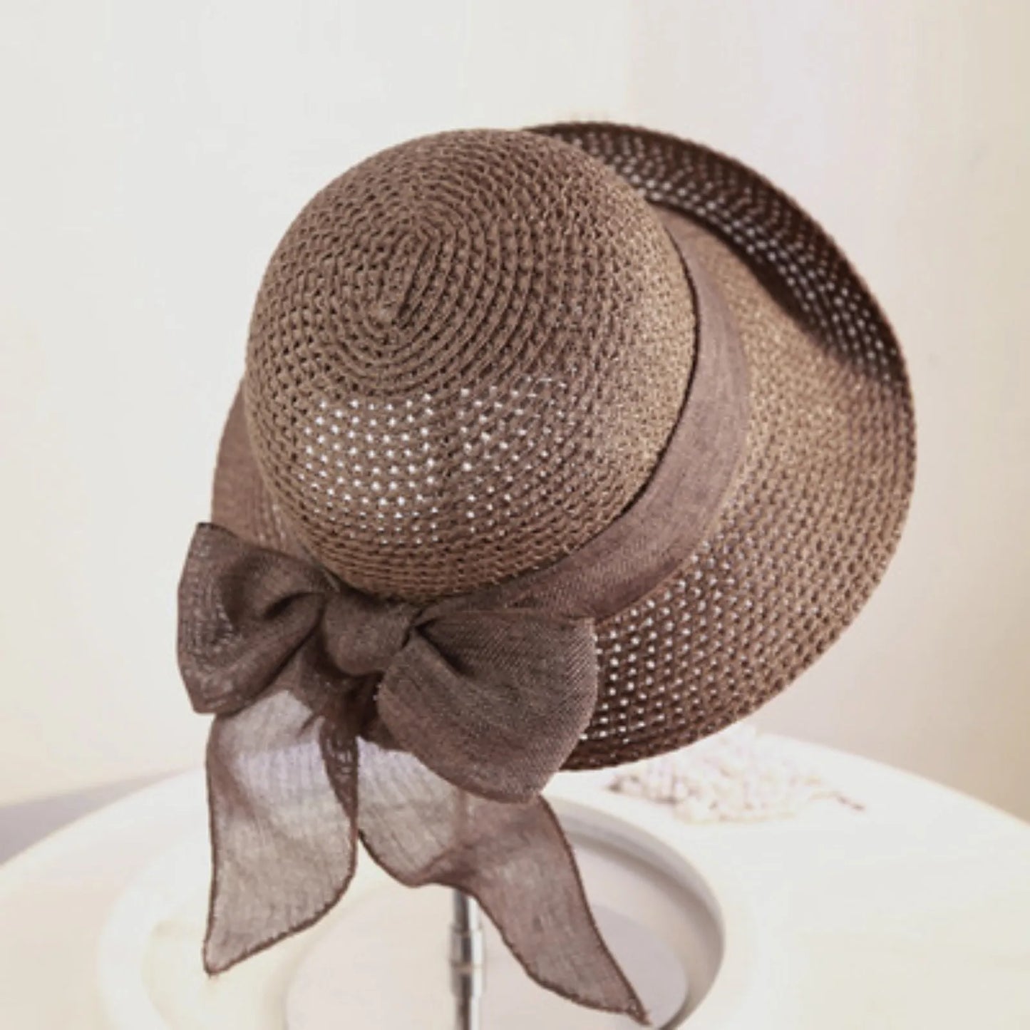 Women's Linen Straw Hat Summer Breathable Sunscreen Hats