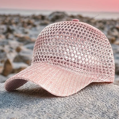 Portable Adjustable Mesh Sun Hat With Ventilation Hole UV Protection