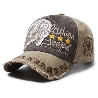 Four Seasons New Baseball Cap Retro Distressed Casual Outdoor