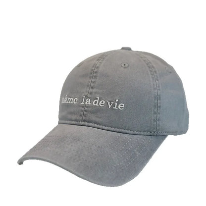 Korean Minimalist Letter Embroidery Soft Crown Baseball Cap