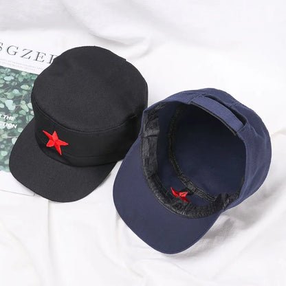Classic Men Military Caps Men's Women's Fitted Baseball Caps Red Star