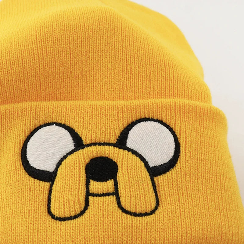 Adventure Time Adult Embroidery Knitted Hats Cartoon Anime Headgear Autumn Cap