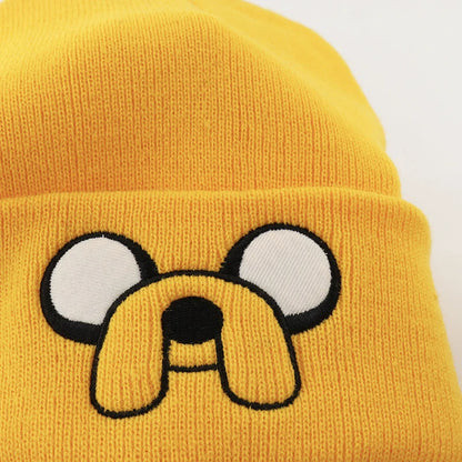 Adventure Time Adult Embroidery Knitted Hats Cartoon Anime Headgear Autumn Cap
