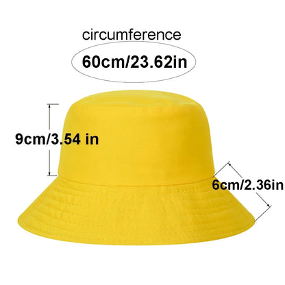 Solid Reversible Bucket Hats Men Women Outdoor
