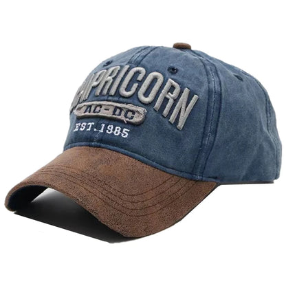 Unisex Cap Washed Cotton AC-DC letter Embroidery Baseball Cap