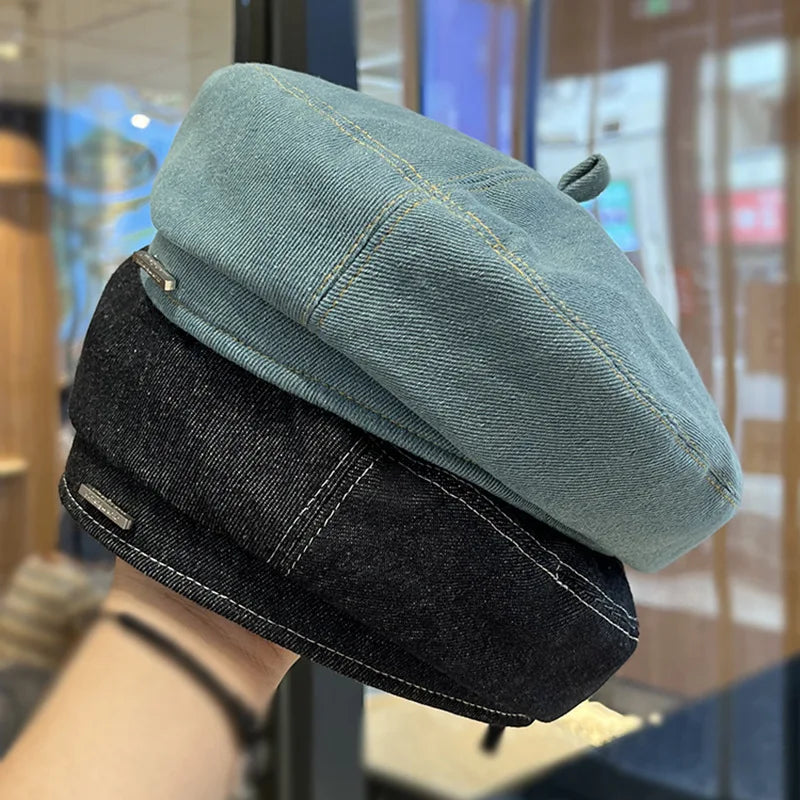 Big Head Cowboy Beret Hat Women Spring Autumn